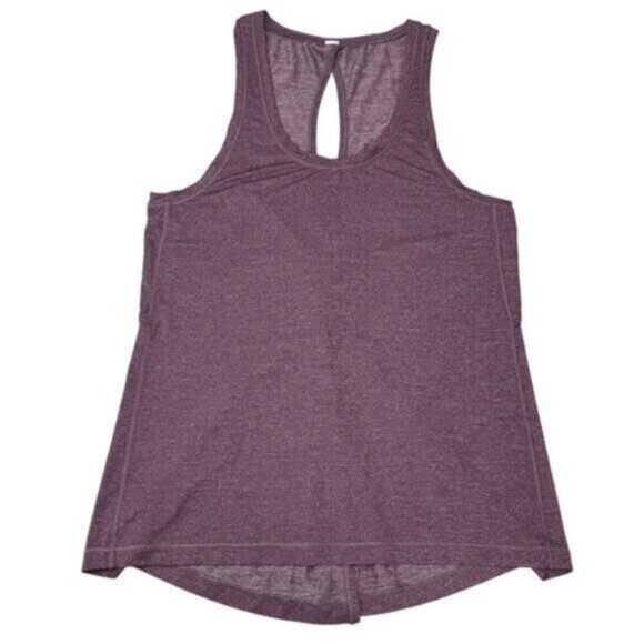 Lululemon Hold & Let Flow Tank In Heathered Black Cherry Size 6 - Picture 6 of 8